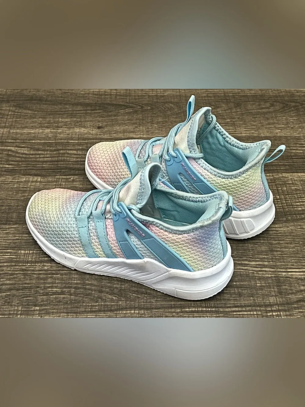 Kids Rainbow Tie Dye Athletic Shoes Size 12